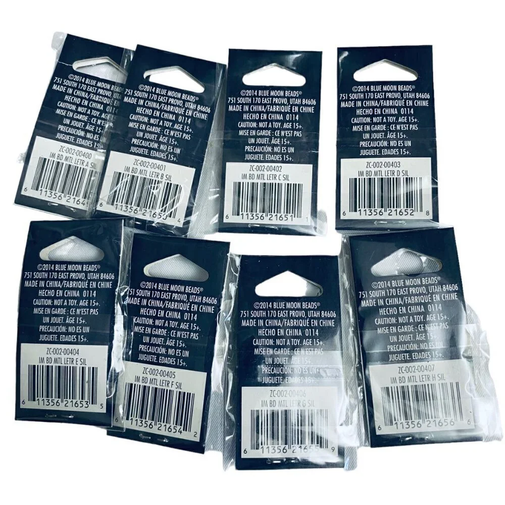 17 piece Lot of Initial Pendants for Jewelry Making Craft Supplies